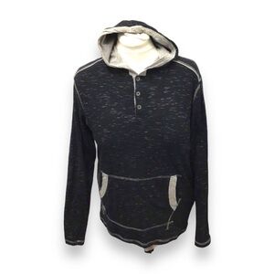 Modern Culture Mens Pullover Lightweight Hoodie, Black/Gray, size M